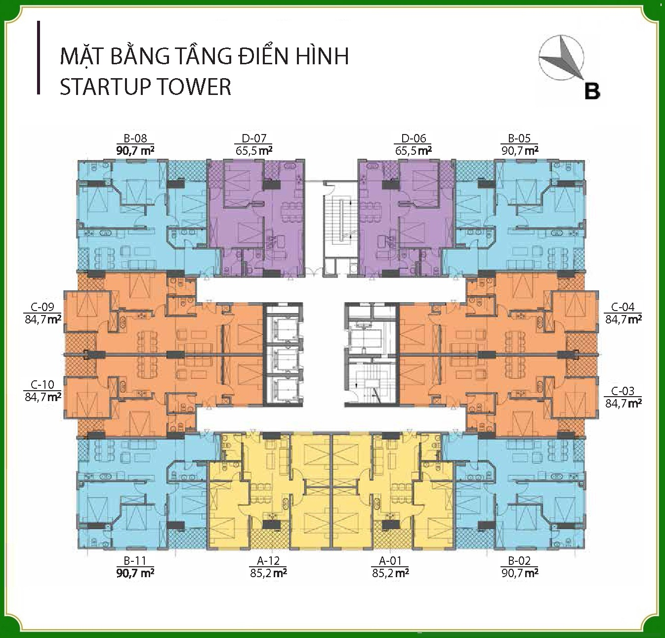 mat bang chung cu Startup Tower