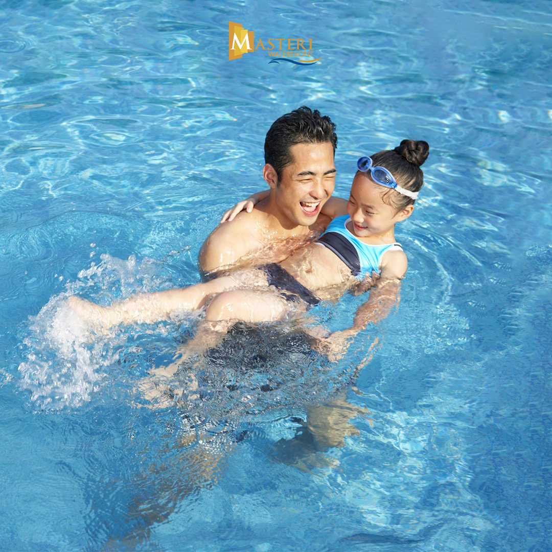 Bể bơi có khu vực dành cho trẻ em, phù hợp với những gia đình có con nhỏ
