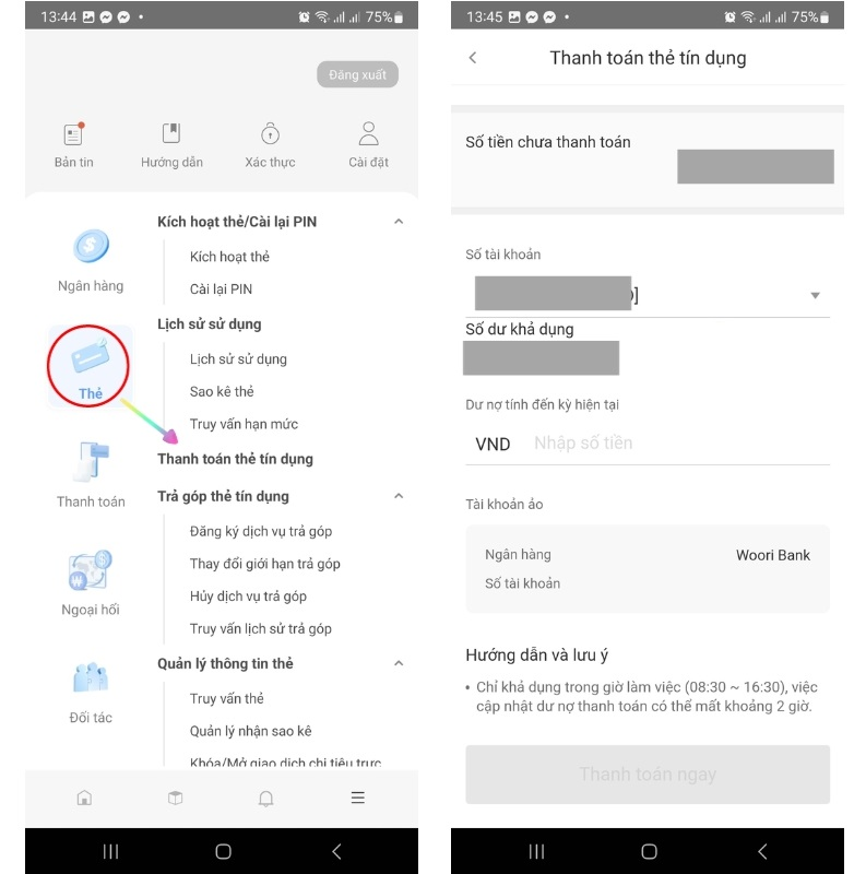 lam-sao-de-thanh-toan-du-no-tin-dung-tren-app-ngan-hang-woori