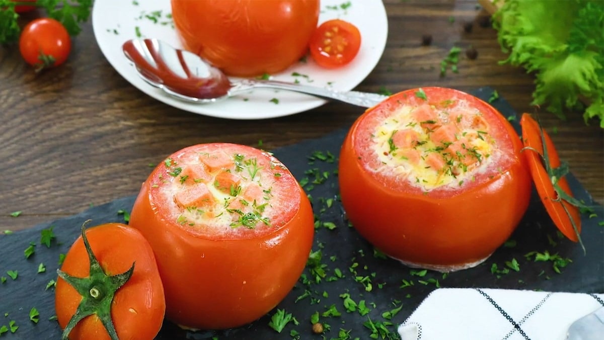 Trứng hấp cà chua tôm bằm mềm thơm, giàu dinh dưỡng