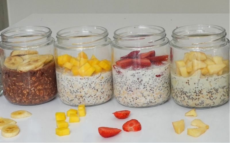 Yến mạch ngâm sữa để qua đêm có thể sử dụng trong vòng 4 ngày