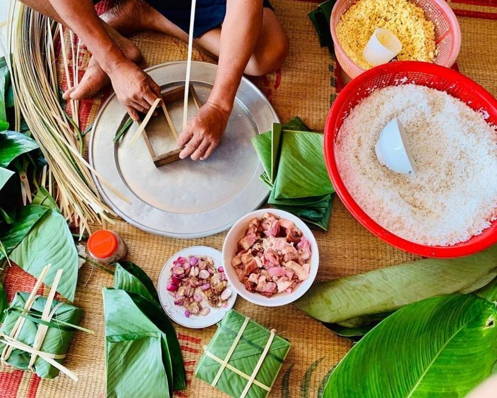 Nguyên liệu cơ bản gói bánh chưng