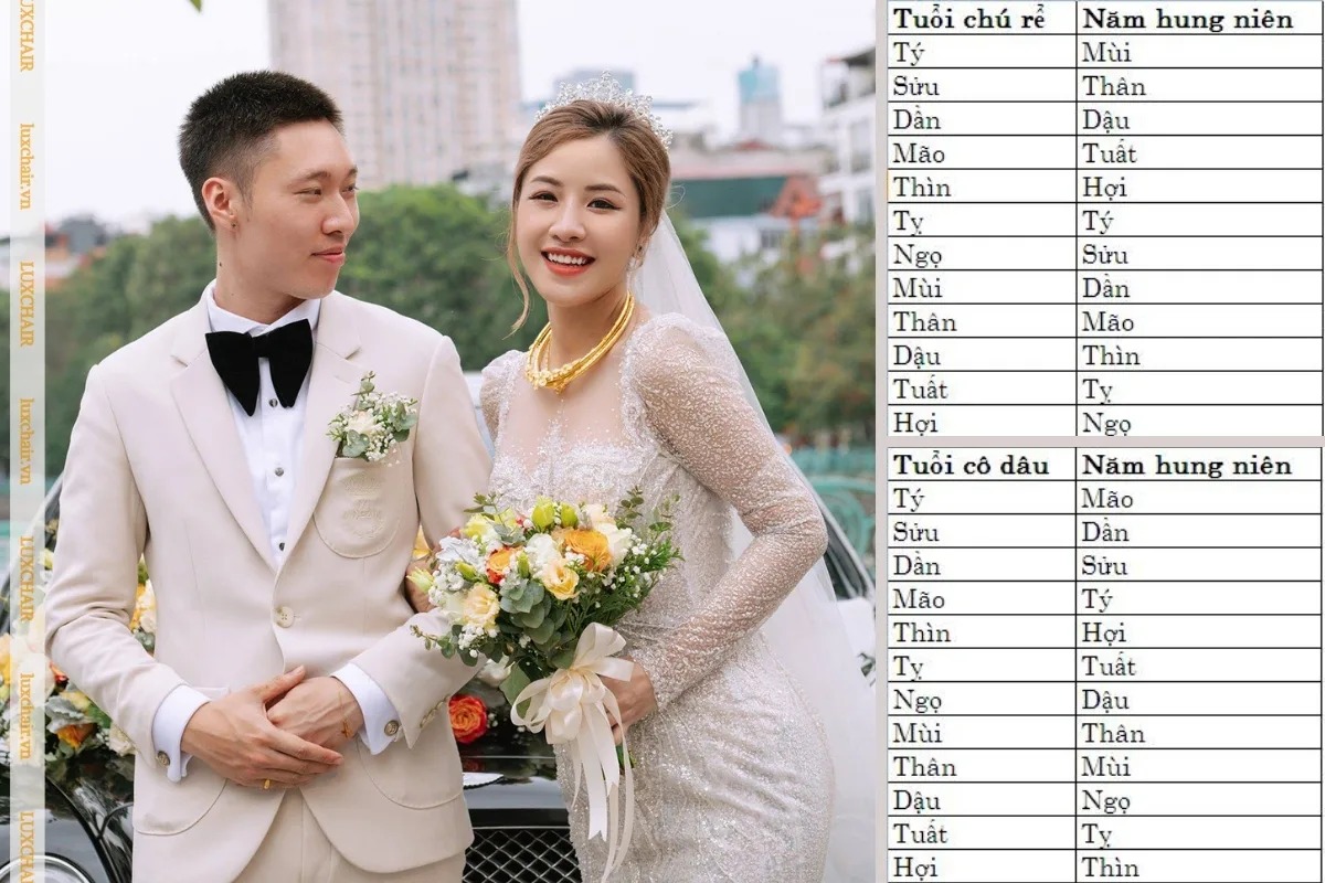 Việc kết hôn nên được tiến hành vào ngày, tháng, năm tốt để đảm bảo cuộc sống hôn nhân viên mãn