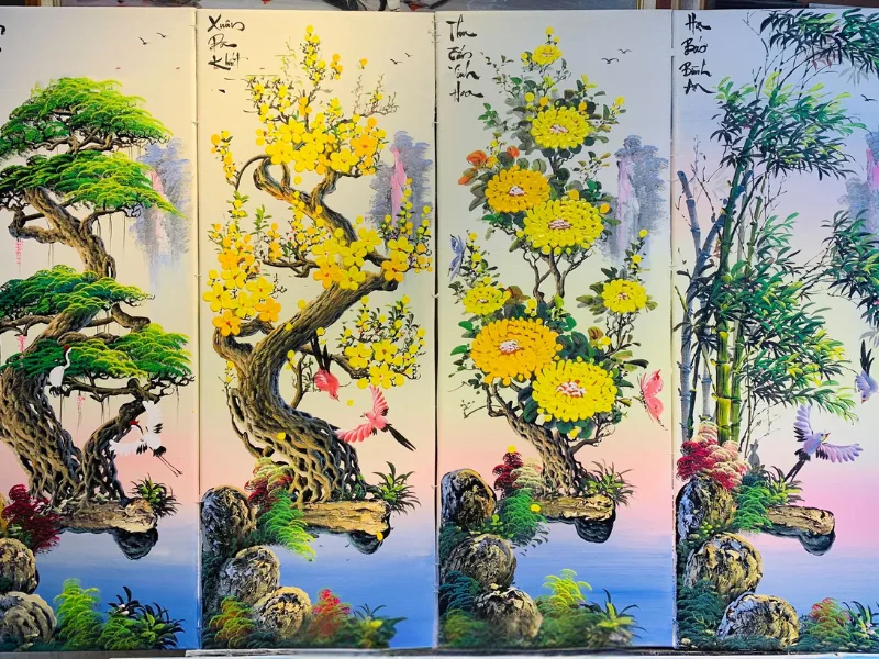 Tranh tứ quý giúp tạo nguồn năng lượng tích cực