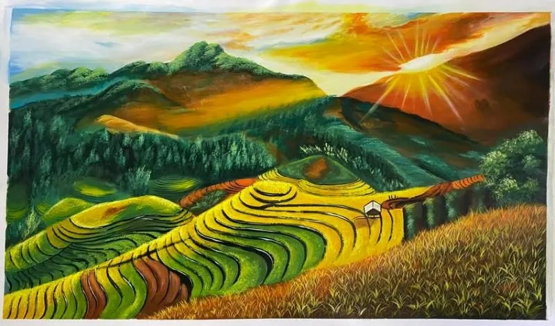 Mậu Ngọ 1978 hợp với tranh phong thủy mặt trời mọc hoặc hoa hướng dương nhưng không nên có màu sắc quá nóng