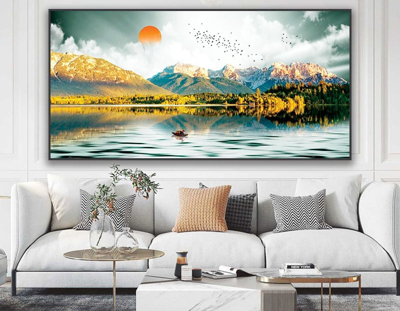 Tùy vào không gian sống mà gia chủ có thể chọn kích thước tranh lớn, nhỏ phù hợp