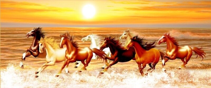 Tranh có màu sắc và họa tiết Thổ vượng rất hợp với tuổi Giáp Tý 1984