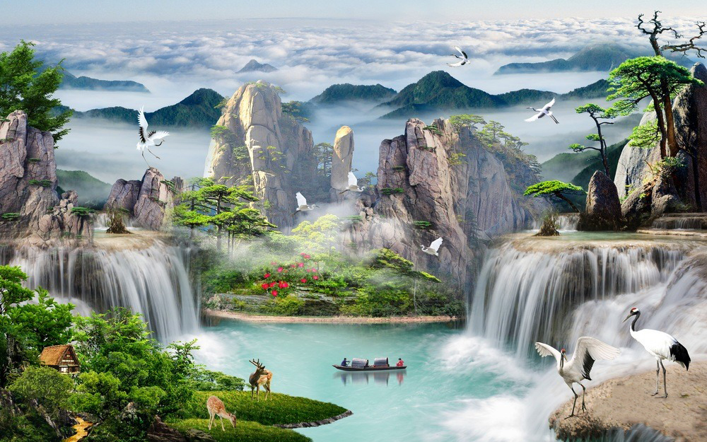 Kỷ Tỵ 1989 hợp với tranh phong cảnh hữu tình có nhiều yếu tố thiên nhiên, thể hiện Mộc và Thủy