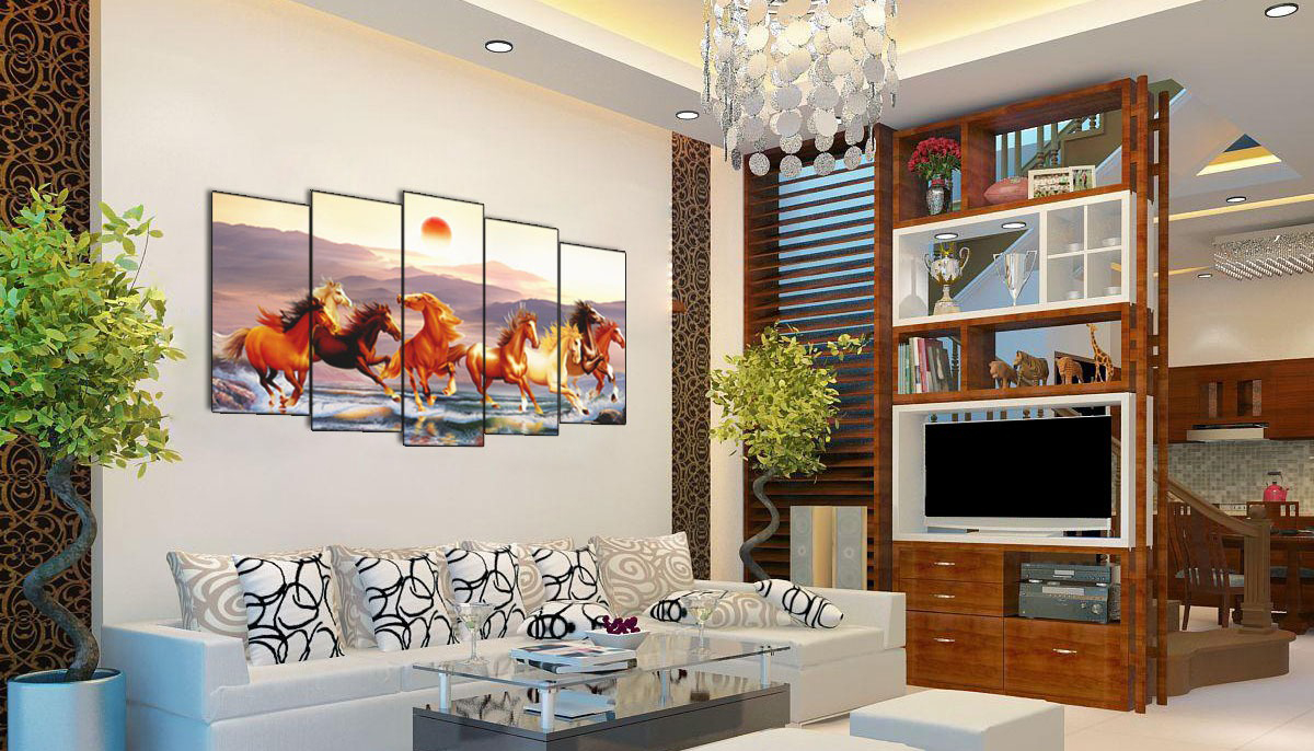 Nên treo tranh ở vị trí trung tâm hoặc về hướng Đông Nam của không gian sống để kích hoạt năng lượng tài lộc, quý nhân