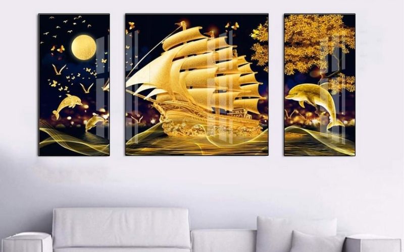 Treo tranh thuận buồm xuôi gió – “Mở đường sự nghiệp, đón tài vận thăng hoa”