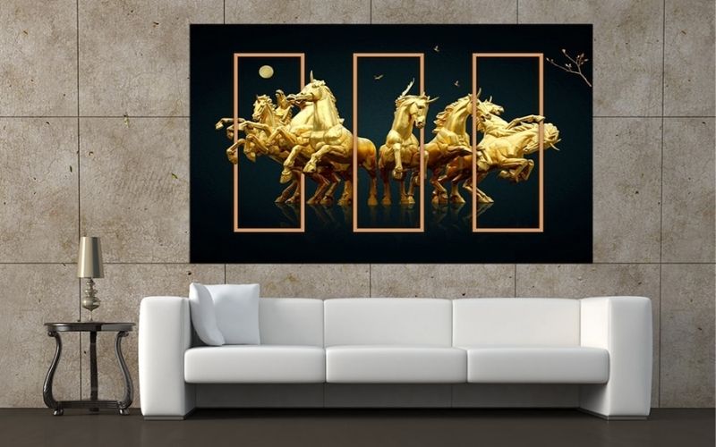 Tranh bát mã biểu trưng cho tốc độ, ý chí và sự thăng tiến không ngừng