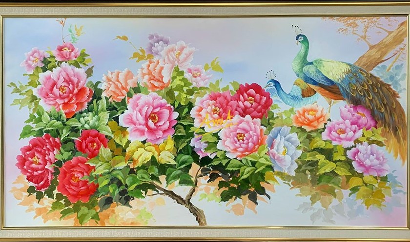 Tranh cây cối sinh trưởng sẽ giúp cửa hàng thu hút tài khí