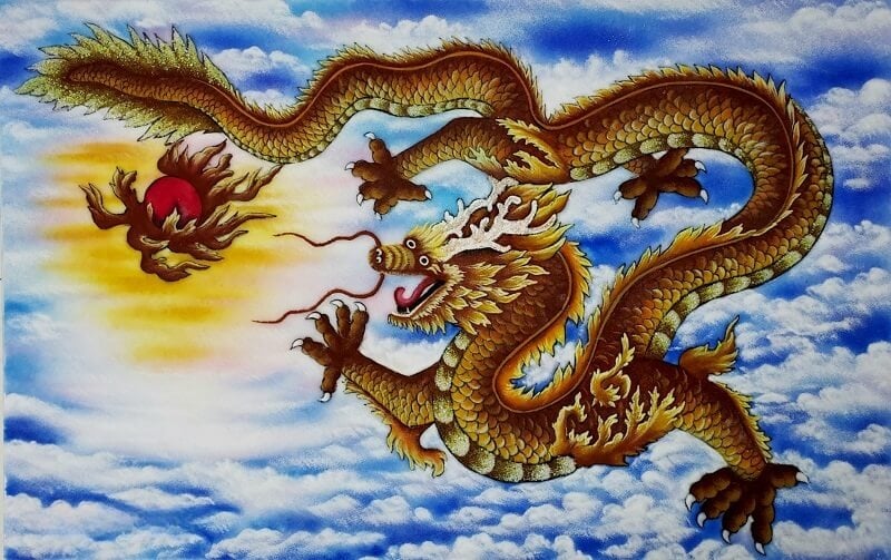 Tranh Rồng tượng trưng cho công danh và vận khí