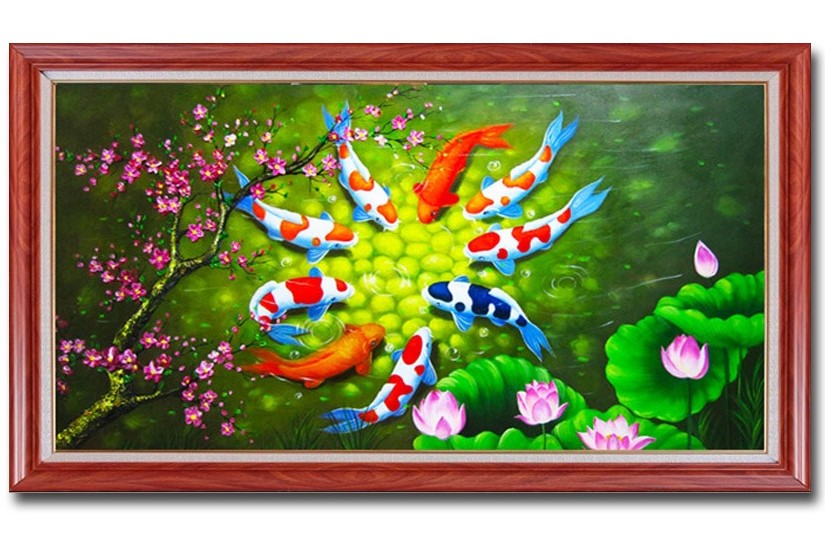 Tuổi Đinh Mùi 1967 nên chọn tranh thuộc hành Kim hoặc hành Thủy