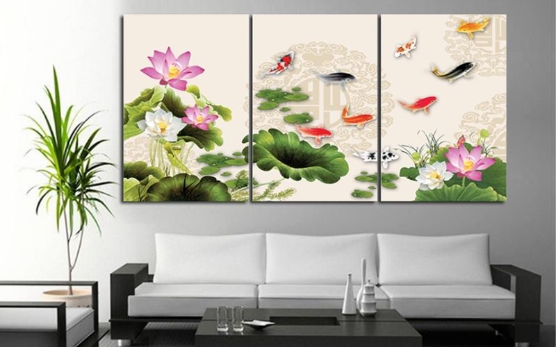 Tranh cửu ngư quần hội giúp người tuổi Giáp Thân 2004 đón tài lộc và duy trì bình an trong năm 2026