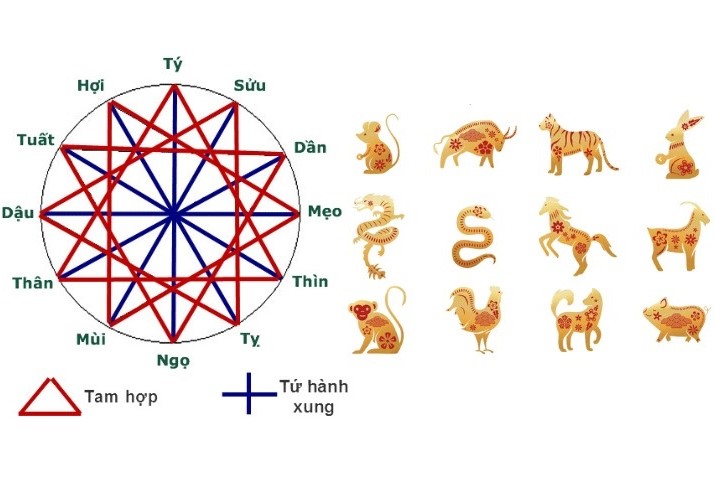Tứ hành xung là khái niệm xuất phát từ hệ thống Can Chi