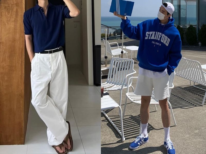 Gam màu trắng, xanh dương mang đến cảm giác lịch lãm