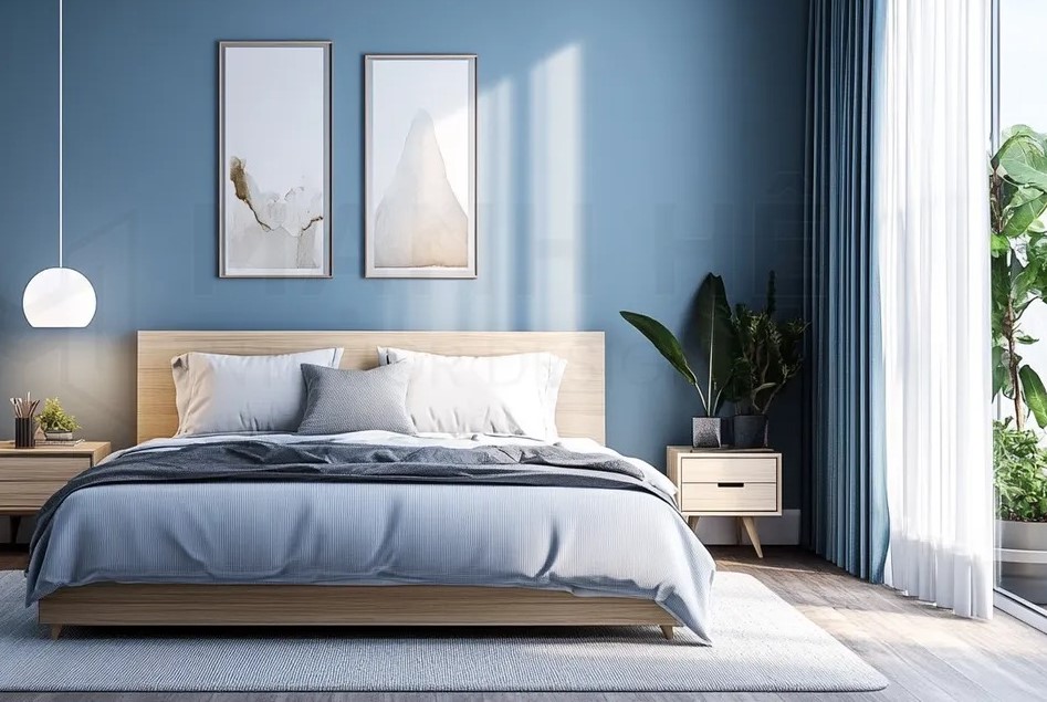 Bạn nên chọn các màu như trắng, xám hoặc xanh dương nhạt làm màu chủ đạo trong không gian sống 