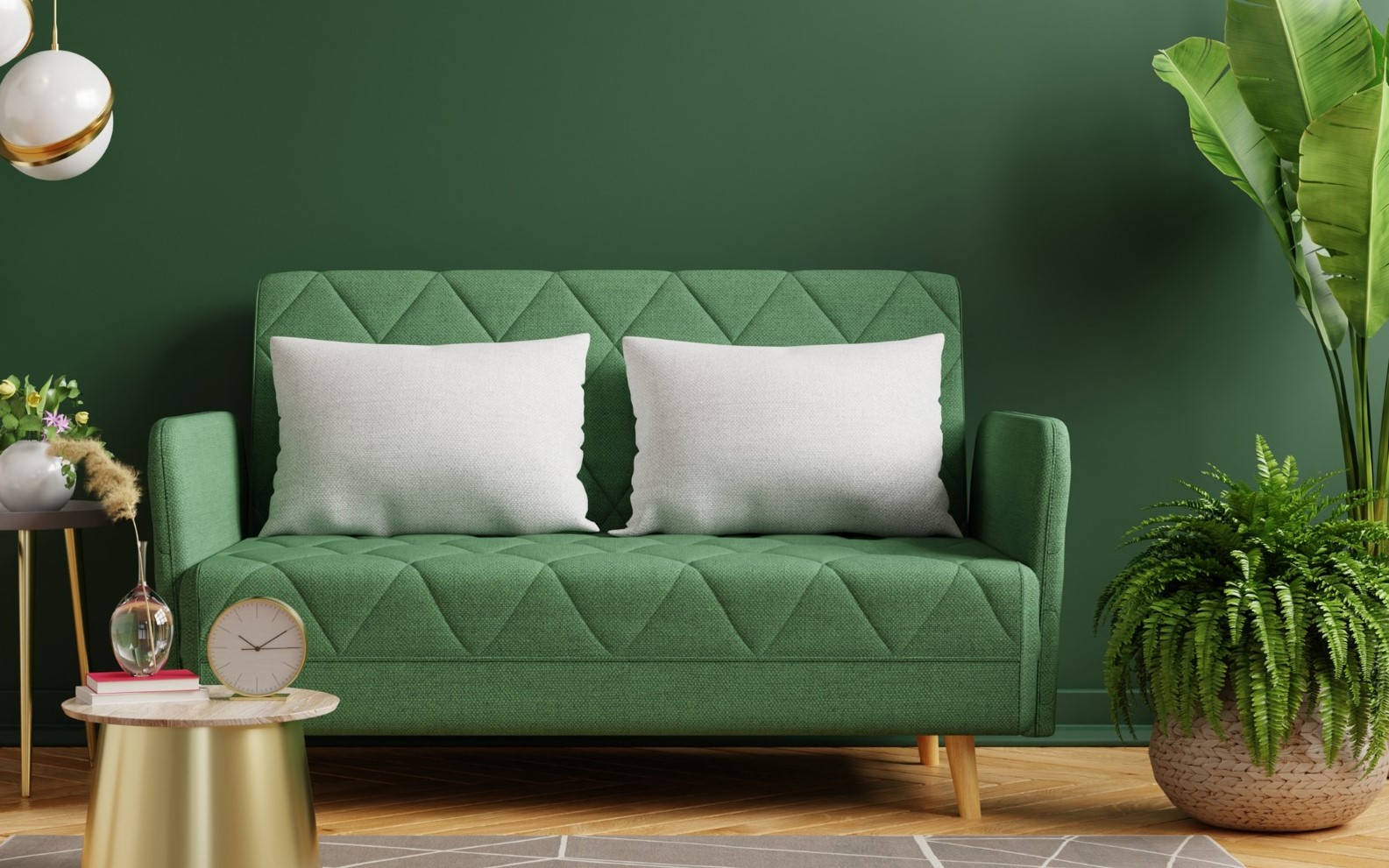 Sử dụng vật trang trí có màu xanh lục cũng là cách hiệu quả để kích hoạt sinh khí