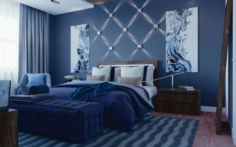 Gam màu xanh dương đậm sẽ khiến hành Hỏa của tuổi Bính Dần bị “triệt tiêu” năng lượng