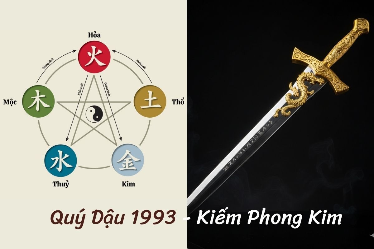 Nữ Quý Dậu 1993 thuộc mệnh Kiếm Phong Kim