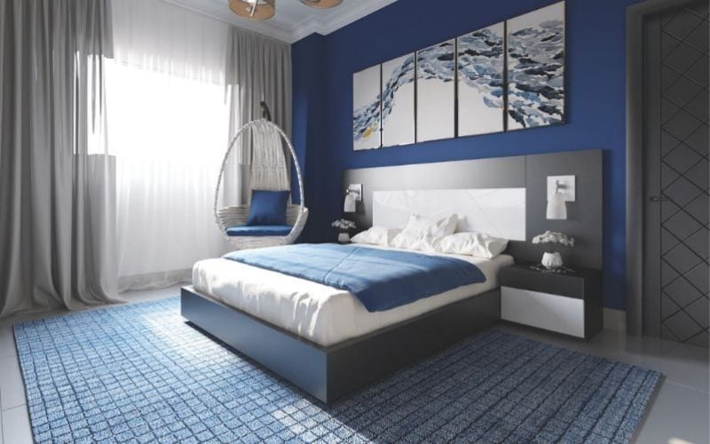 Nam mạng Tân Mùi nên hạn chế nội thất màu mệnh Thủy