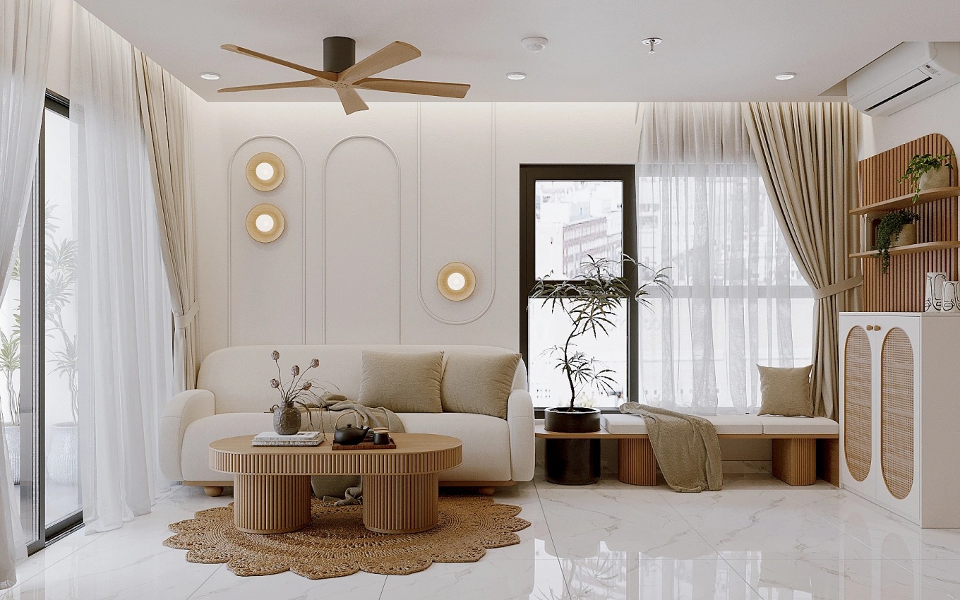 Màu trắng giúp mang lại cảm giác cân bằng và nhẹ nhàng