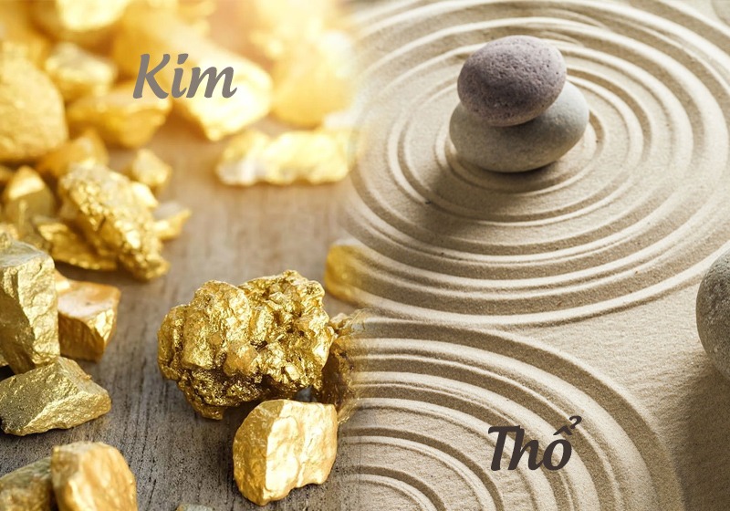 Nam mạng tuổi Quý Mùi 2003 khắc các màu vàng, trắng, nâu, xám thuộc hành Kim và Thổ
