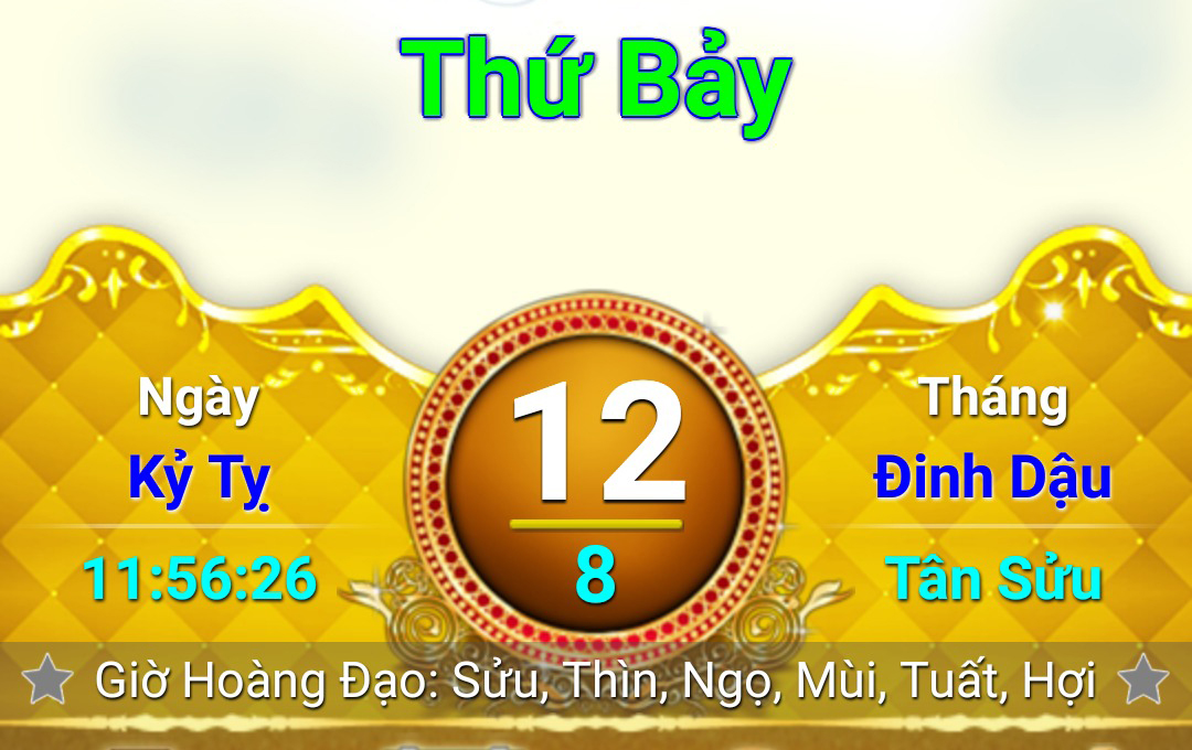 Giờ hoàng đạo của từng ngày được thể hiện rất rõ trong lịch vạn niên