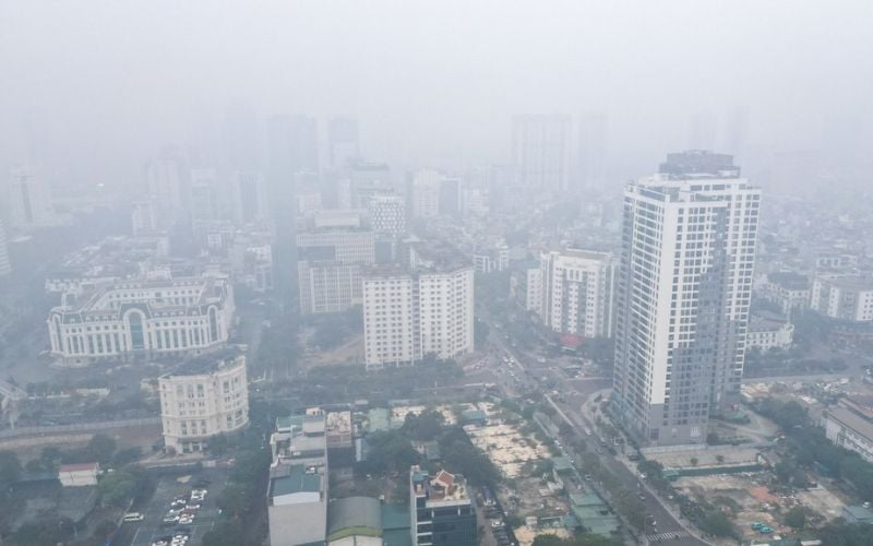 Hà Nội liên tục nằm trong nhóm thành phố có mức ô nhiễm bụi mịn cao nhất toàn cầu