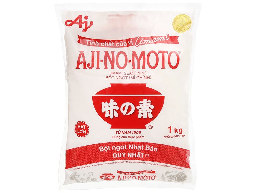 1 thùng bột ngọt AJINOMOTO hạt lớn 1kg gồm 15 gói