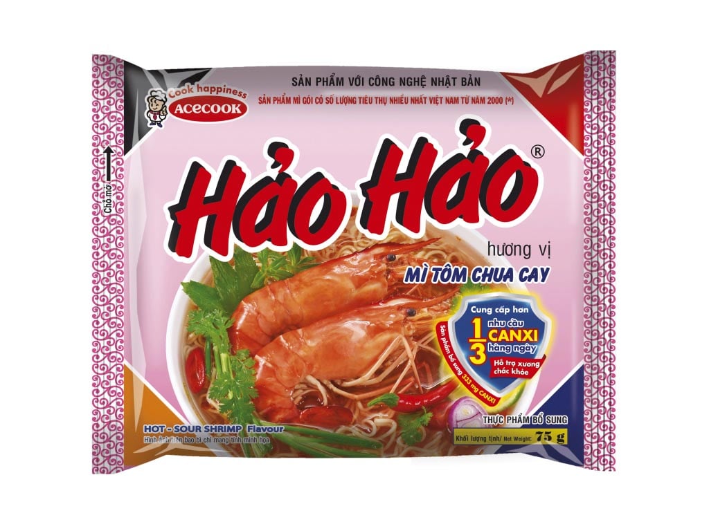 Mì HẢO HẢO tôm chua cay nổi bật với hương vị đặc trưng
