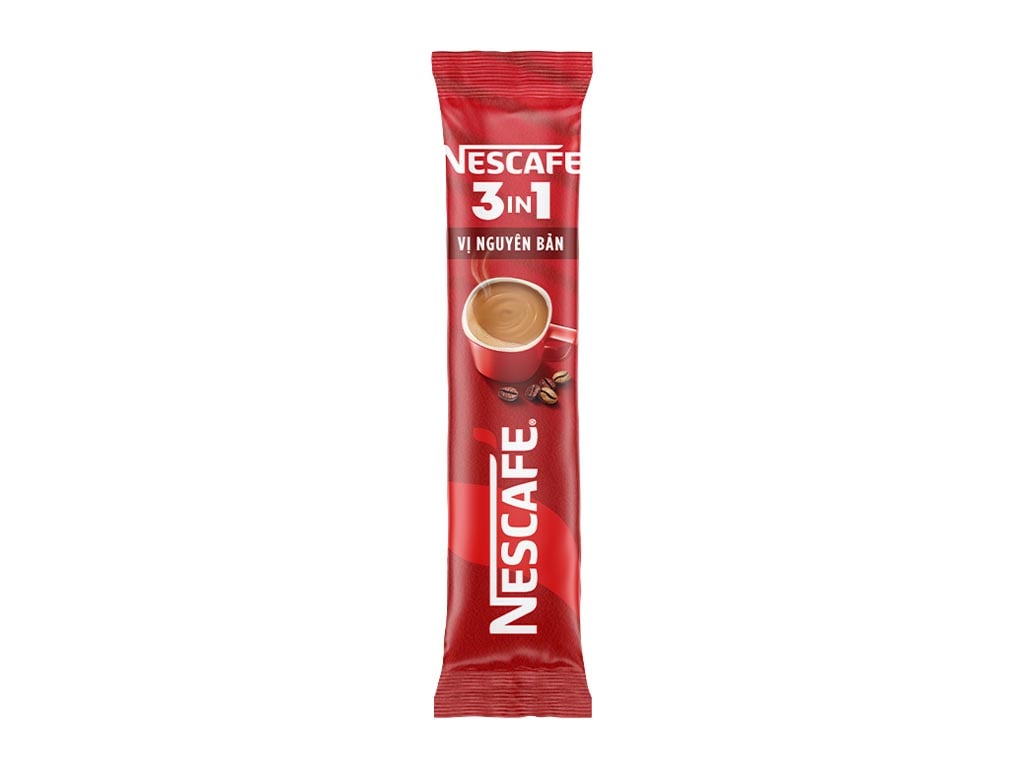 Cà phê NESCAFÉ 3in1 bịch đỏ được chia thành các gói nhỏ tiện dụng pha chế
