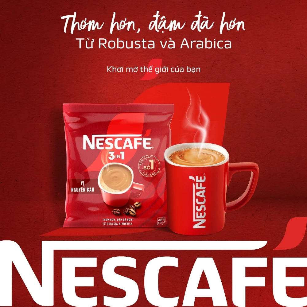 Cà phê NESCAFÉ 3in1 vị nguyên bản bịch đỏ 784g có giá 170.000 - 200.000 đồng