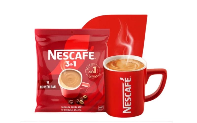 Ly cà phê NESCAFÉ 3in1 vị nguyên bản pha nhanh gọn nhưng vẫn đậm đà 