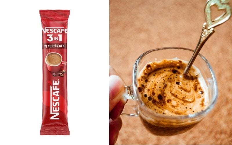 Mỗi gói cà phê hòa tan NESCAFÉ 3in1 giúp bạn pha nhanh trong vài giây 