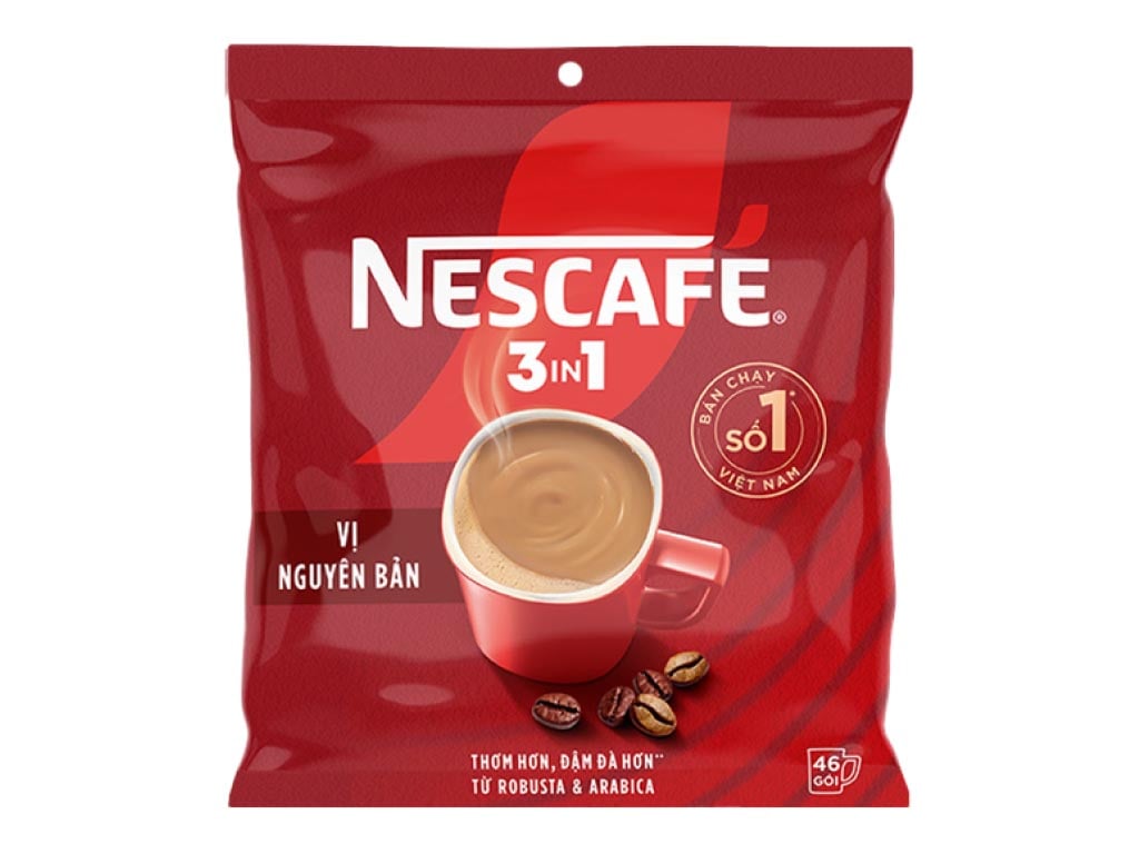 Cà phê NESCAFÉ 3in1 vị nguyên bản bịch đỏ