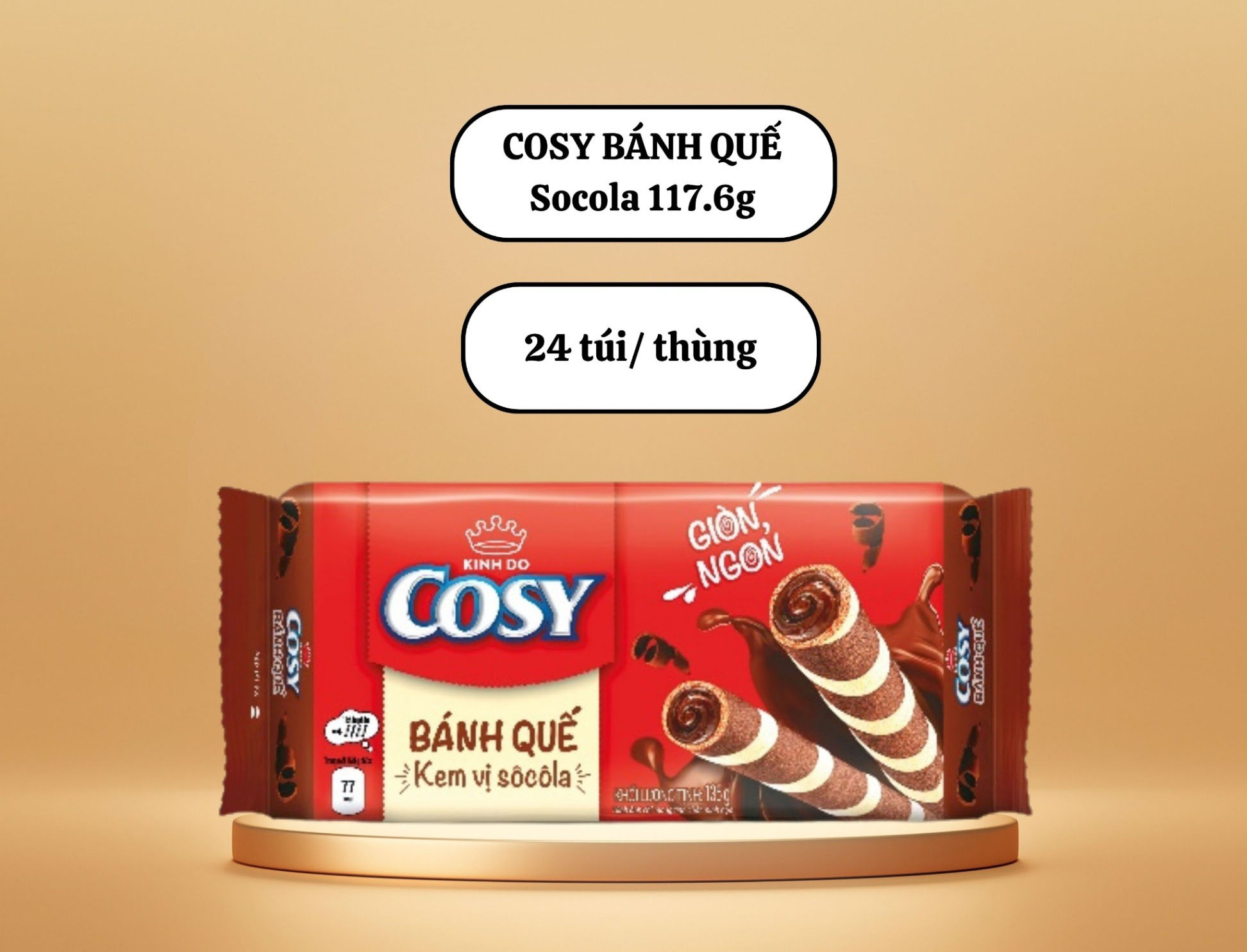 Thùng bánh quế COSY thập cẩm 117.6g thường có 24 gói với đầy đủ các vị