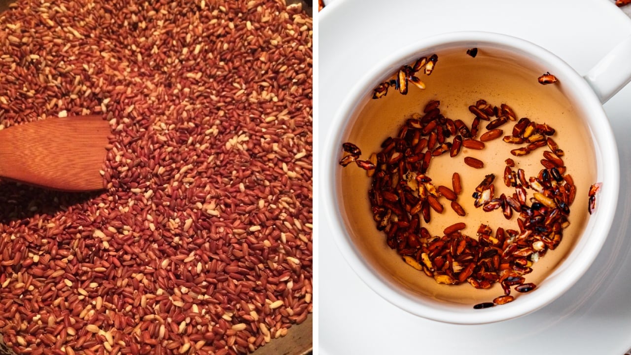 Khi rang gạo không rang quá lâu để tránh làm gạo bị cháy và ảnh hưởng đến hương vị