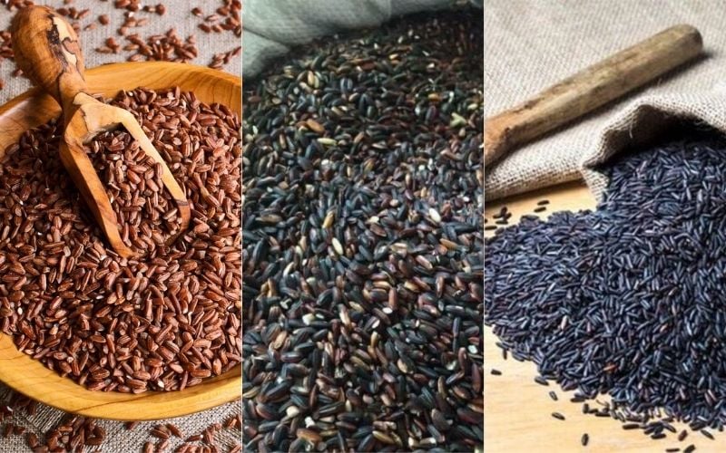 Gạo lứt, nếp cẩm và nếp than khác nhau từ hình thức đến giá trị dinh dưỡng
