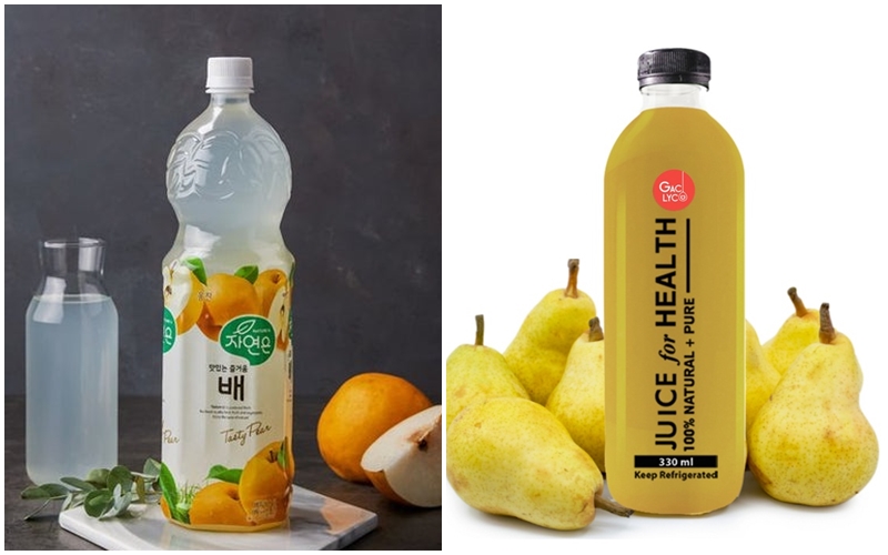 Nước ép lê đóng chai Ít chất xơ hơn so với lê nguyên quả