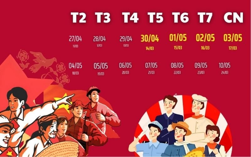 Người lao động sẽ được nghỉ lễ 30/4 - 1/5 kéo dài 4 ngày