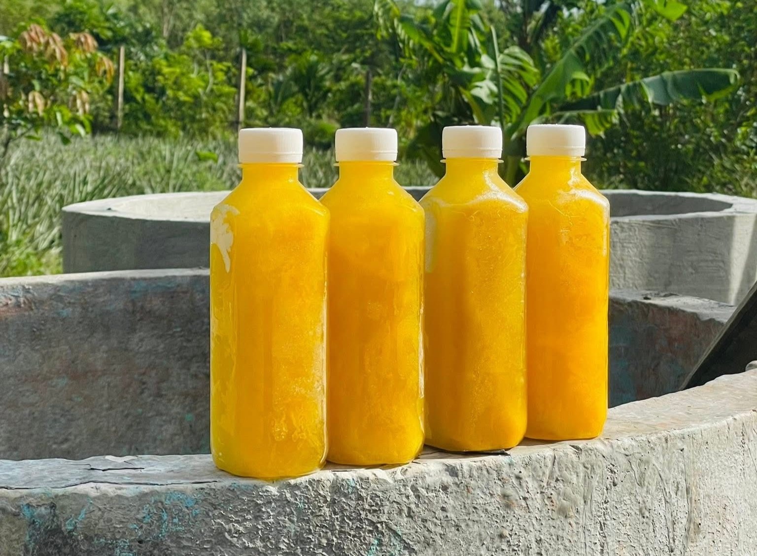 Nước dứa đóng chai thường được sản xuất từ nước ép dứa, nước lọc, đường và một số thành phần bổ sung