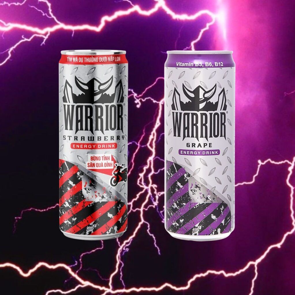 Người dùng có thể lựa chọn hương vị nước ngọt có ga Warrior tuỳ theo khẩu vị