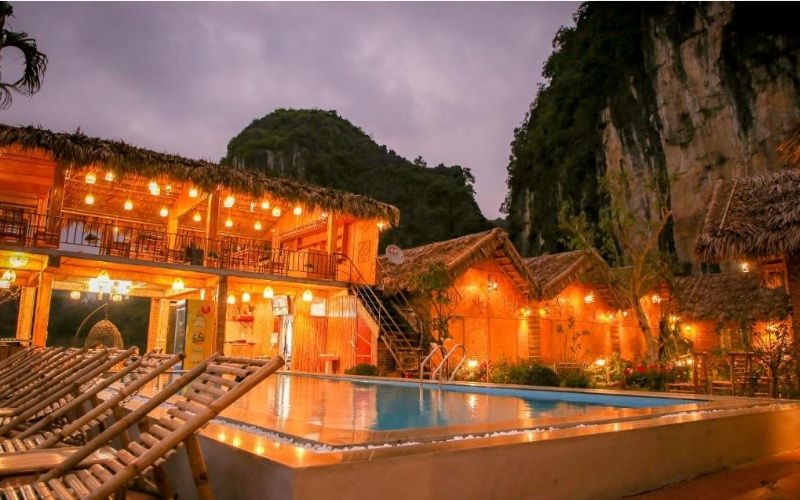 Tam Coc Wonderland Bungalow ghi điểm với thiết kế gần gũi thiên nhiên