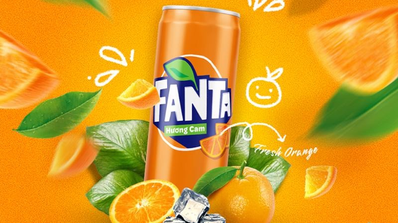 Fanta là thương hiệu nước giải khát có ga hương trái cây quen thuộc với người tiêu dùng Việt