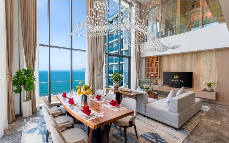 Không gian phòng nghỉ mang cảm hứng biển tại Fleur De Lys