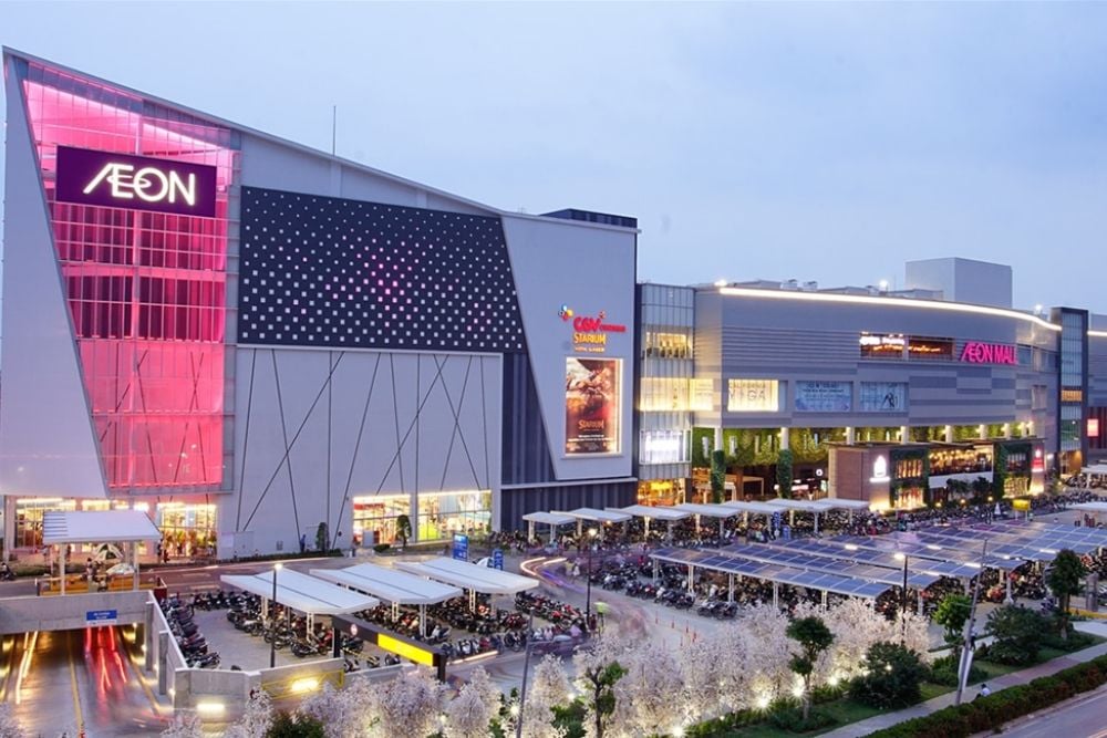 Trung tâm mua sắm Aeon Mall Long Biên với nhiều thương hiệu nổi tiếng