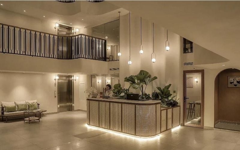 Khách sạn Rubens Boutique Mũi Né sở hữu không gian check-in ấn tượng