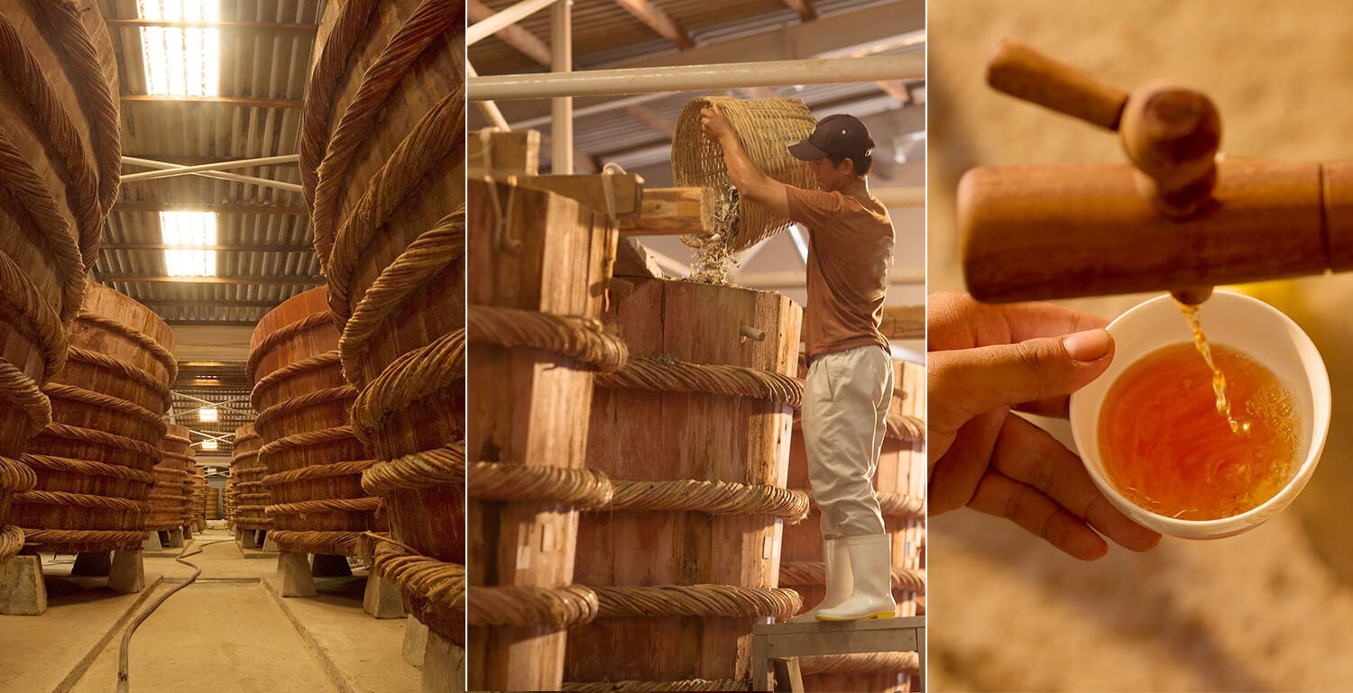 Nhà thùng nước mắm giới thiệu quy trình sản xuất nước mắm truyền thống Phú Quốc